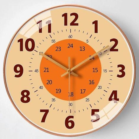 Horloge murale créative 30 cm pour salon élégant, décoration moderne, design artistique, cadran silencieux, style scandinave, parfait pour intérieur chic. (1/3)