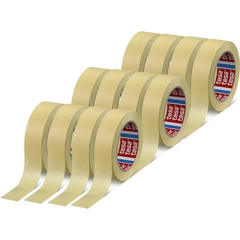 tesakrepp 4323 Nastro per mascheratura Basic Nastro da pittore per mascheratura, per lavori di verniciatura leggeri in interni, beige chiaro, 50 m x 25 mm cad (1/4)