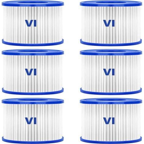 Lot de 6 cartouches de filtration pour spa gonflable Lay-Z-Spa-Karteo (1/5)