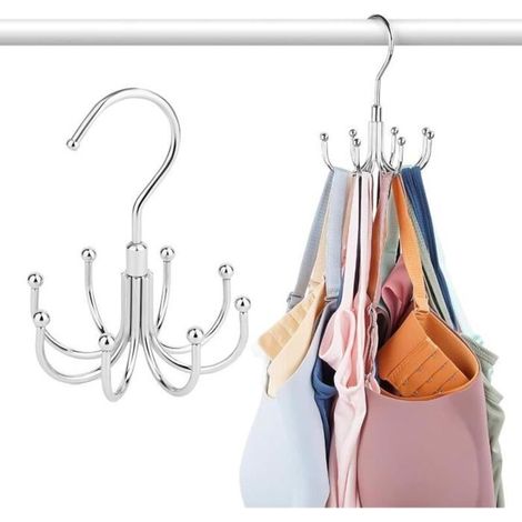 Cintre Organisateur - Non spécifié - 2Pcs - Métal Rotatif - Gain de Place - 16 Crochets (1/4)