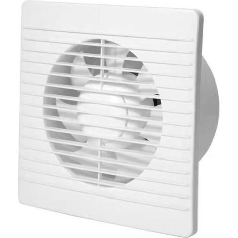 Capteur d'humidité 180 mm et minuterie ventilateur extracteur d'air avec clapet anti-retour + moustiquaire intégrée 25 W dB(A) 48 pour salle de bain cuisine bureau WC silencieux-DOU