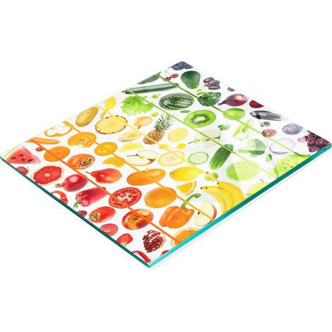 Tabla de cortar decorativa de cristal para frutas y verduras, 60x52 cm. (1/5)