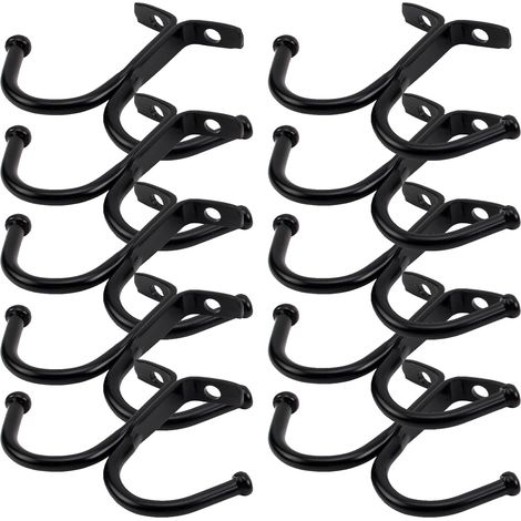10 PCS Rack de Rangement Tasse en Métal, Crochet Sous Placard, Économisez plus d'espace pour placer des tasses, des ustensiles de cuisine, des petits objets, des vêtements, etc (1/5)