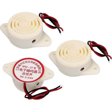 DC 3-24 V SFM-27 Verdrahtete Elektronische Ton Summer Alarm Kontinuierliche Echolot 95DB 3 pcs