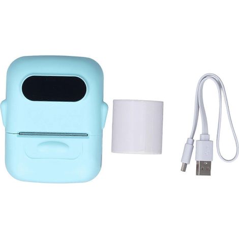 Imprimante d'étiquettes thermiques bleues de haute qualité, portable, pour vêtements (1/4)