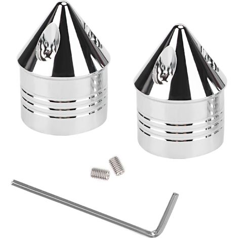 Cache-oeillets chromés pour essieu de moto, écrou fin noir, accessoire de remplacement (électroplaqué) (1/5)