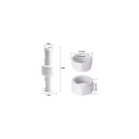 Tubo girevole di ricambio e dado per pulitore per piscine Polaris 180 280 380 D20 D-20 C15 - Crezuo (1/4)
