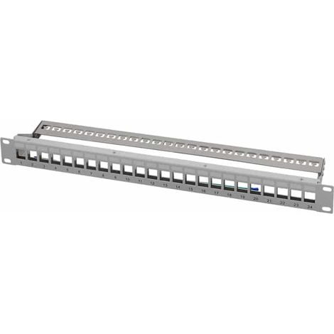 LOGILINK Patchpanel NK4057, 19", 24 Keystone-Module, weiß (1/3)