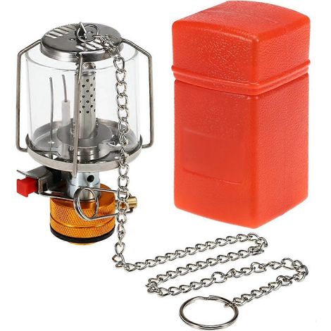 Lampe à gaz portable mini pour tente, avec allumage piézo, idéale pour le camping et la cuisine. Accessoires de cuisine inclus. (1/5)