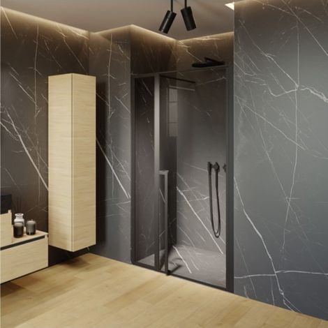 Porte de douche battante en niche LUCID 104 RIHO 110x200 cm (1/2)