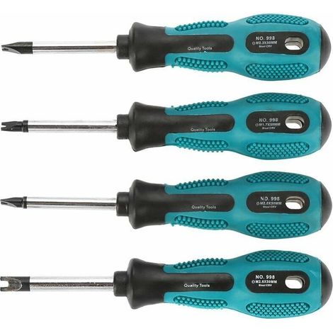 Jeu de Tournevis, U Fourche Type Tournevis 4pcs / Set Tournevis U-Fourche Tournevis Magnétique Tournevis à Fente trousse d'Outils à Main Multi-Fonctions (1/5)
