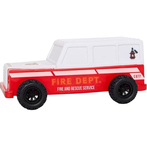 Children's LED Night Light Fireman Car Night Light for Baby and Children's Room with Timer and Colour Changing - 507-01, White, Red (1/5)