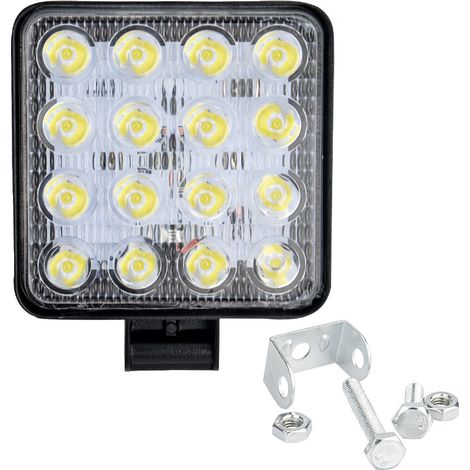 Auto LED Arbeitslicht 4-Zoll Quadrat 16-Lampe 48W Hilfslicht Modifizierter Scheinwerfer Projektor Spot Licht (1/4)