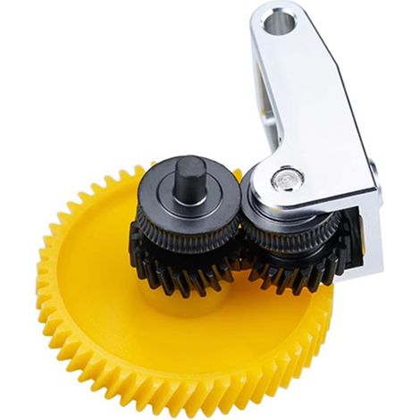 Kit de remplacement pour imprimante 3D Bambu X1C/P1P : engrenage d'extrudeuse en acier trempé avec revêtement DLC, compatible avec les modèles POM, poignée en alliage d'aluminium et accessoires à dent (1/5)