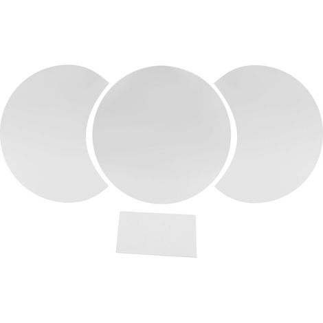 Lot rond miroir adhésif mural DIY déco argent salon chambre fond TV (1/5)