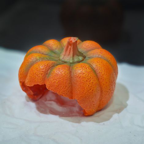 cachette décorative en résine pour reptiles, mini citrouille, idéale pour petits poissons, crevettes, grenouilles, geckos et araignées.