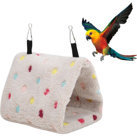 Hamac en peluche pour hamster, nid suspendu chaud pour petits animaux de compagnie, perroquets, mainates, planeurs de sucre (1/5)