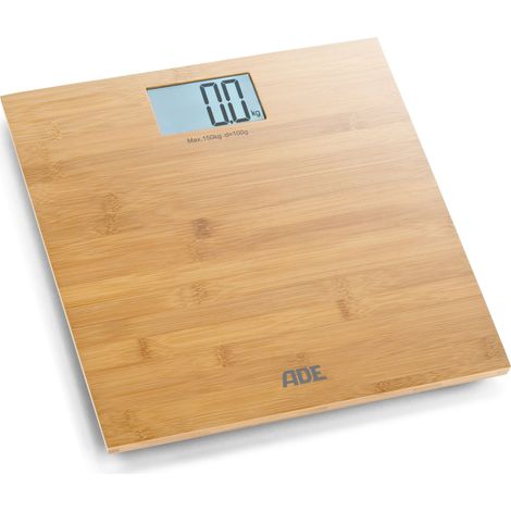 Bilancia da bagno ADE Martina, fino a 150 kg, 30 x 30 cm, bambù