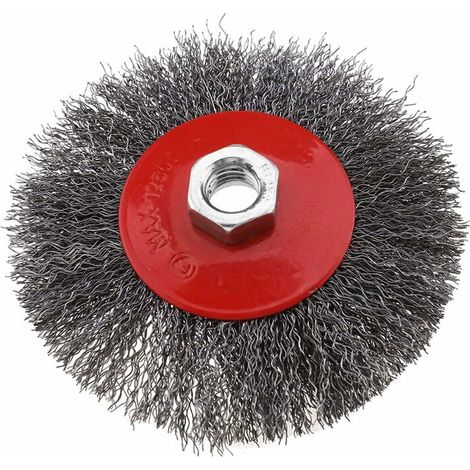Brosse métallique pour meuleuse d'angle M14 - 11,4 cm