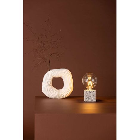 Rilche éclairage lampe de table 9x9x9cm blanc.