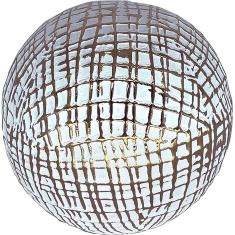 Signes Grimalt Vasi a sfera decorativi e supporto  Palla di decorazione bianca rotonda - 9x10x10cm