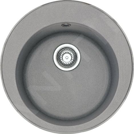 Franke Rondo - Évier en fragranit ROG 610, 510 mm, rond, pierre gris 114.0284.731 (1/3)