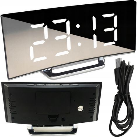 Digitale LED-Spiegeluhr - DT-6507 (Weiß)