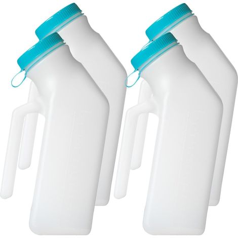 MedVance 1000ml Premium Tragbares Urinal für Männer, Auslaufsichere Urinalflasche für Senioren, Urinflaschen für Männer, Reise- und Autourinale, Für den Gebrauch am Bett und in der Nacht, Unverzichtba (1/4)