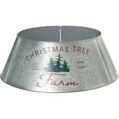 Weihnachtsbaumkragen ROVANIEMI Eisen Silber 65 cm