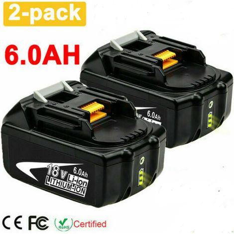 2PCS BL1845 18V 6.0Ah Lithium Packs de batterie remplacement pour Makita BL1860B (1/4)
