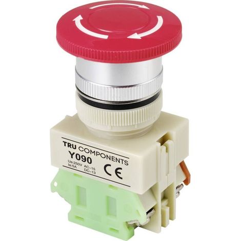 Y090 Arrêt d'urgence 5 A 1 NF (R) IP40 1 pc(s) Y714342 (1/3)