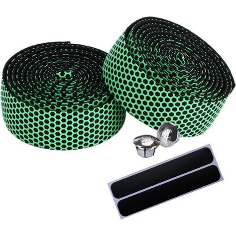 1 paire de sangles de guidon de vélo, sangles en silicone antidérapantes, sangles de guidon en EVA absorbant les chocs pour un confort accru, sangles de guidon à motifs, sangles de guidon auto-adhésiv (1/5)
