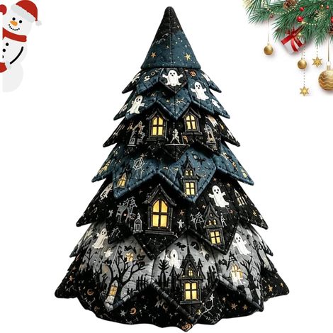 Beyamis Kit sapin fantôme 30cm - Patchwork écossais décoration table (1/5)