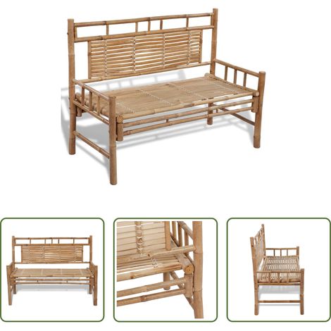 vidaXL Gartenmöbel - Gartenbank 120 cm Bambus (1/5)