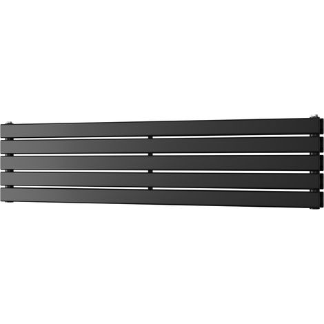 Typhoon Axis - Black Horizontal Radiator H340mm x W1400mm Double Panel
