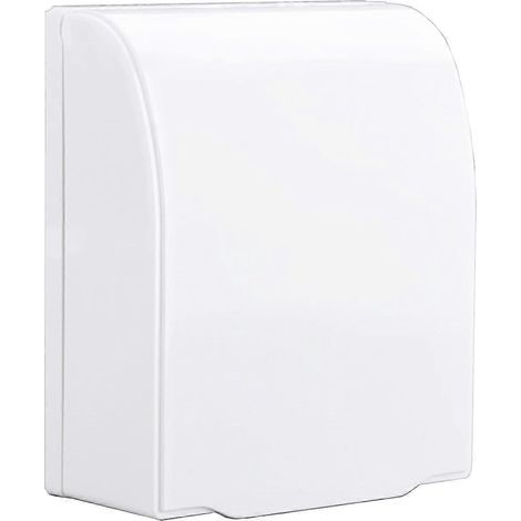 (Blanc) Couvercle de prise de courant transparent et sécurisé pour enfants, boîtier étanche pour interrupteur et prise, adapté aux prises de salle de bain, empêche l'eau de s'infiltrer. (1/5)