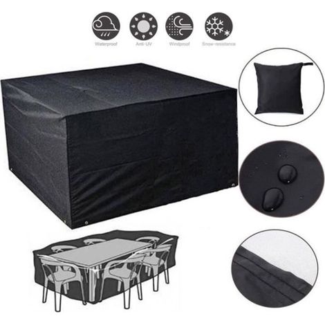 SWAREY Outdoor Furniture Cover - 123x123x74cm - 420D Oxford Fabric - Waterproof & UV-Resistant