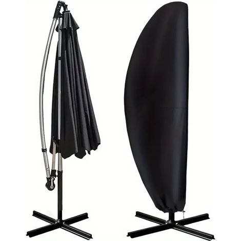 (240cm) Une housse de parasol, fabriquée en tissu Oxford 210D, imperméable/vent/résistante aux UV. (1/3)