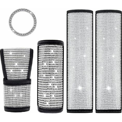 Couverture de levier de changement de vitesse de voiture accessoires de décoration de bouton de changement de vitesse en cristal brillant pour les femmes (1/5)