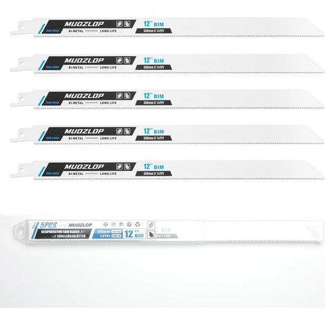 Säbelsägeblätter Metall Säbelsäge Set 14TPI 300mm 5 (1/5)