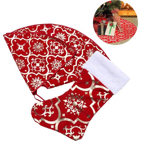 Jupe Pour Arbre De Noël - 120 cm - Motif Flocon De Neige - Ornement Festif Pour Décoration De Noël - 1 Pièce (1/5)