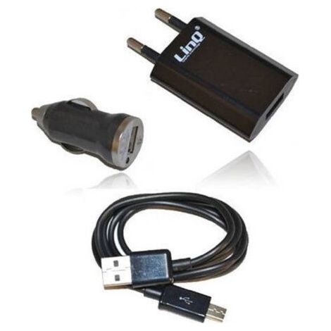 Kit De Chargeur 3 En 1 Pour Maison Voiture Usb Téléphones Portables Smartphone Micro Usb Tc301s (1/2)
