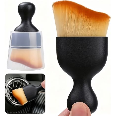 4 Pièces, Pinceaux de Détailage pour Intérieur de Voiture, en Soies Douces, pour Nettoyage Auto (1/5)