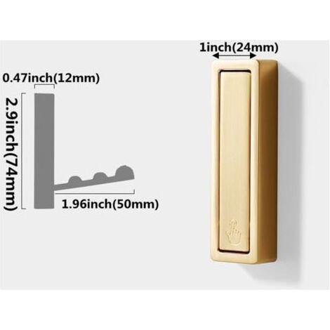 Stück klappbare Wandhaken, faltbare Wandhalterung, 90-Grad-Klapphaken, Kleiderhaken mit Schrauben für Büro, Küche, Schlafzimmer, Badezimmer, Helm, Mantel (Gold) (1/5)