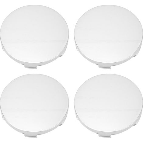 4PCS Capuchons de Centre de Roue de Voiture 60mm/2.36in OD 56mm/2.2in ID ABS Couvre-Jantes de Véhicule Remplacement pour R50 R51 R52 R53 R55 R56 R57 R58 R59 R60 R61 F55 F56 Argent (1/5)
