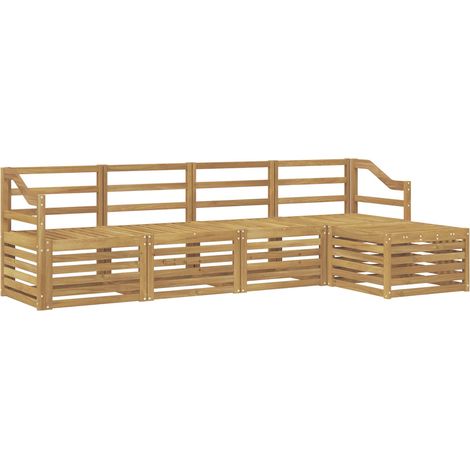 Set di divani da esterno 5 pz 5-Posti Bianco vidaXL (1/5)