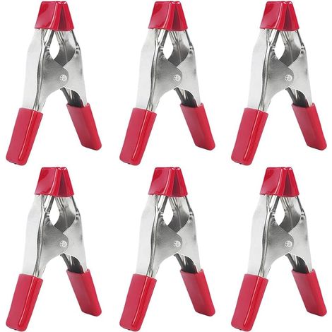 Pièces Pinces à Ressort en Métal de 4 Pouces Pince à Colle Métallique Pinces Avec Revêtement en Caoutchouc pour Bâche Camping Tarpaulin Travail Bois (1/5)