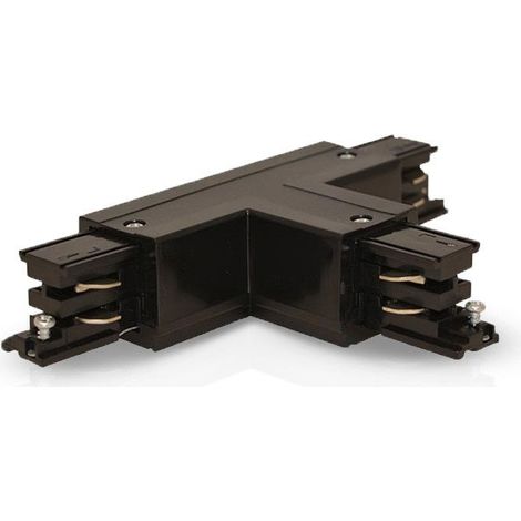 Connecteur Triphase Forme T Circuit Intérieur Gauche Noir Miidex Lighting®