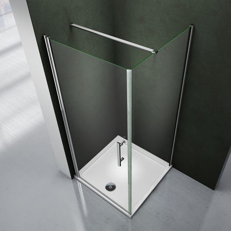 Porte de douche pivotante 100x80x195cm cabine de souche acc�s d'angle avec le receveur 100x80x3cm (1/5)