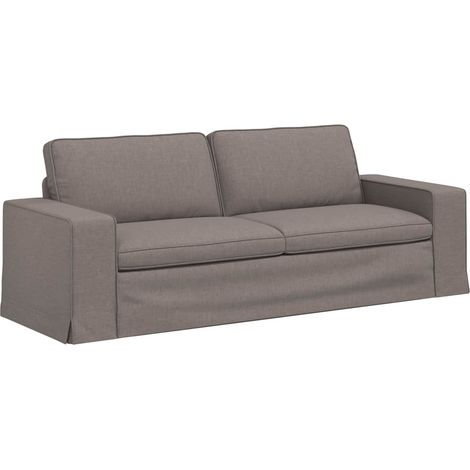 Canapé Taupe 222 x 80 x 82 cm tissu (1/5)